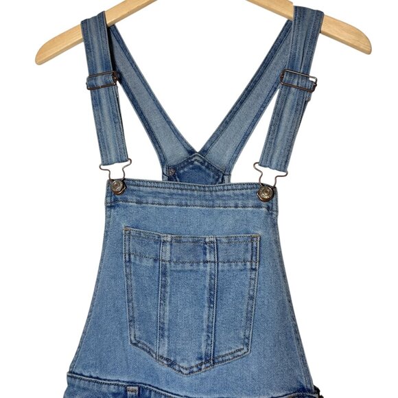 American Eagle Mom Overalls Size 8 Distressed - Picture 2 of 12